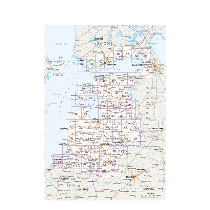 Regio Lotte atlas - Eesti, Läti ja Leedu lähiümbrusega