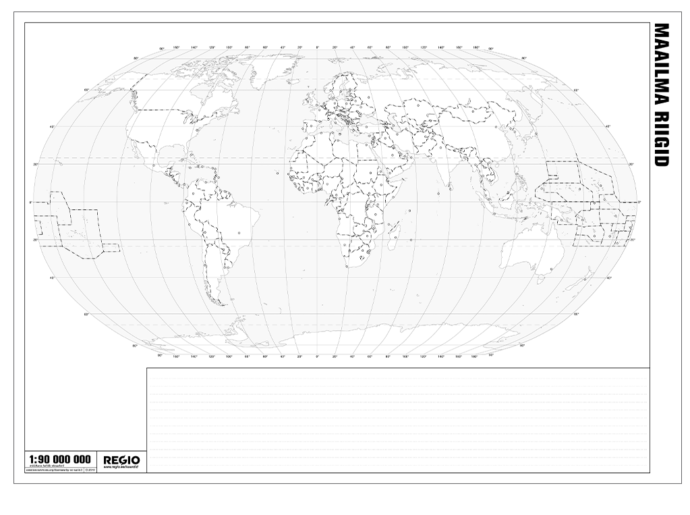 Maailma riigid kontuurkaart