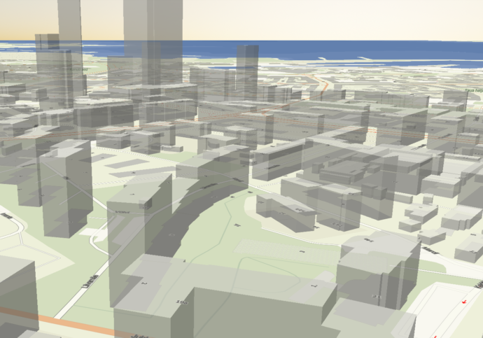 Regio veebikaart 3D majade kujud