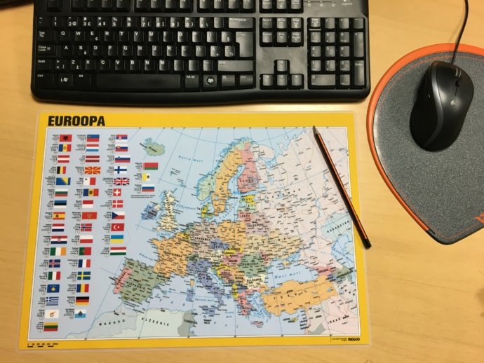 Regio kahepoolne lauakaart Euroopa/maailm