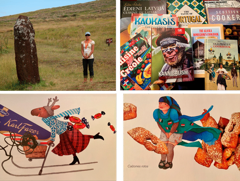 Piltidel: lihavõttesaare maiasmokk, kokaraamatud, pildid Maiasmoka atlasest