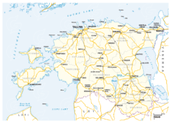 Regio Eesti kaart halduspiiridega