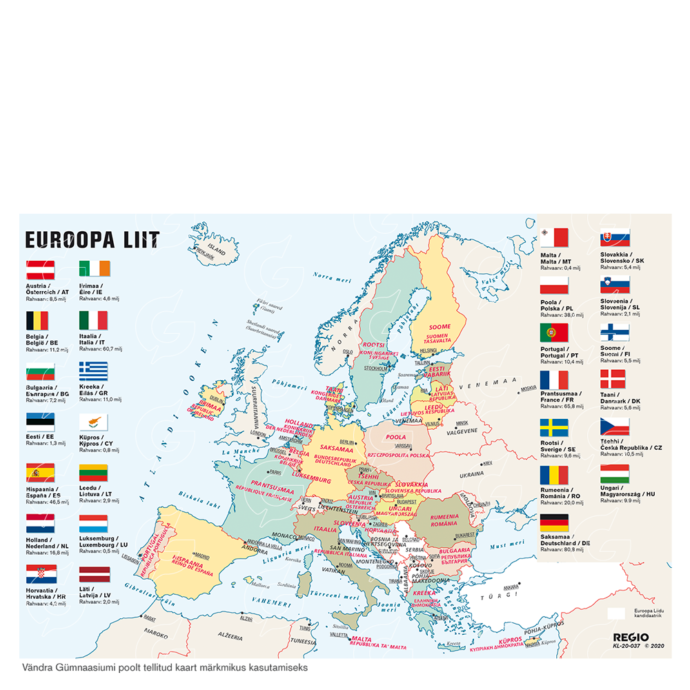 Regio Euroopa Liidu kaart, fail