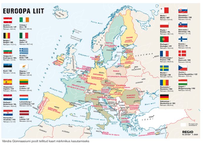 Regio Euroopa Liidu kaart, fail