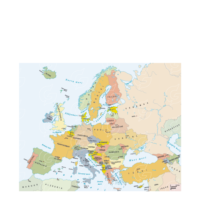 Regio Euroopa poliitiline kaart, kaardifail