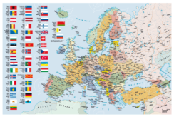 Regio Euroopa poliitiline kaart lippudega, kaardifail