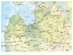 Regio Läti üldgograafiline kaart