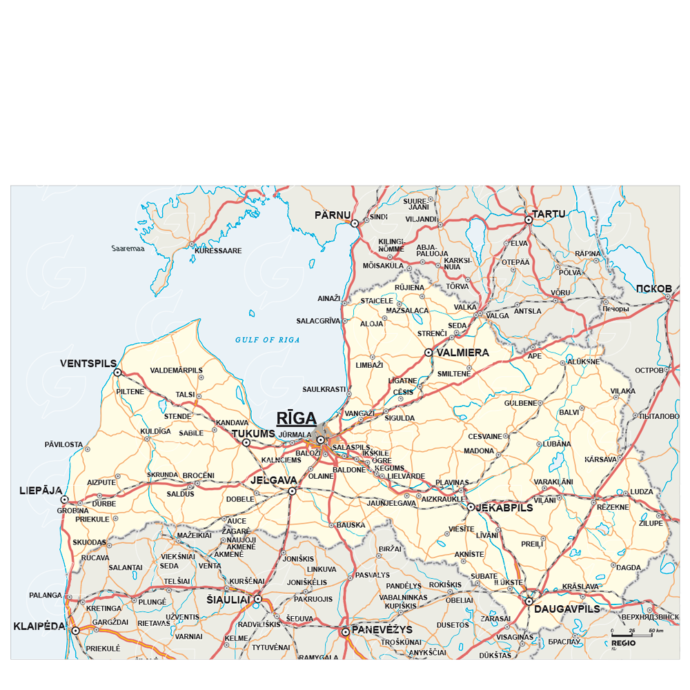 Map of Latvia