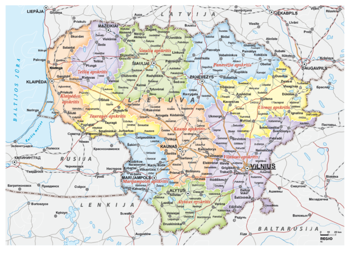Regio Leedu haldusjaotuse kaart, fail