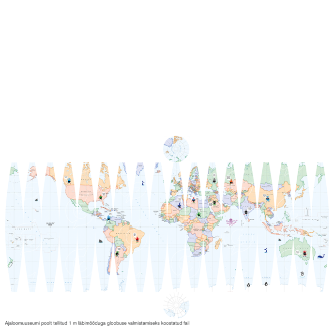 Regio maailma riikide kaart goloobusele