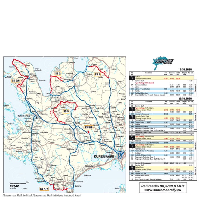 Regio rallikaardid, kaardifail