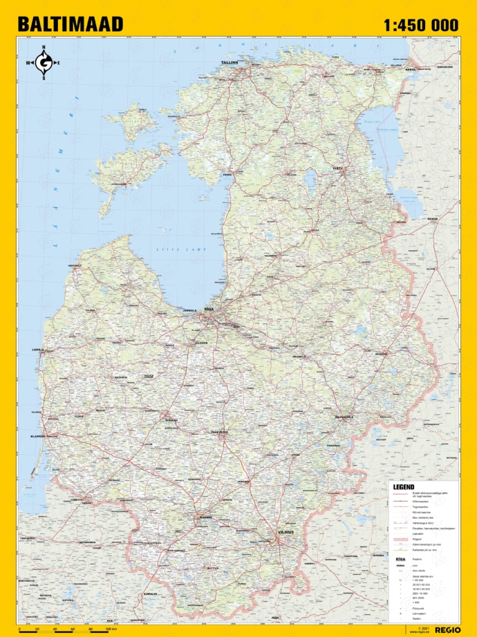 Administrative map of Baltic States
