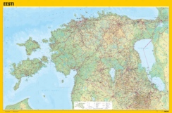Detailed Physical map of Estonia
