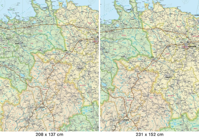 Eesti haldusjaotuse kaart, fragmendid