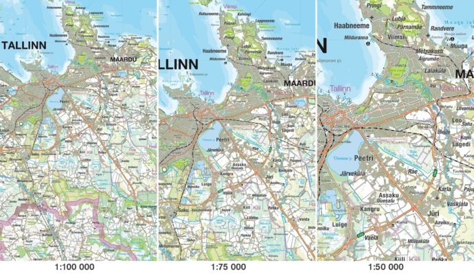 Harjumma maakonna kaart, fragmendid