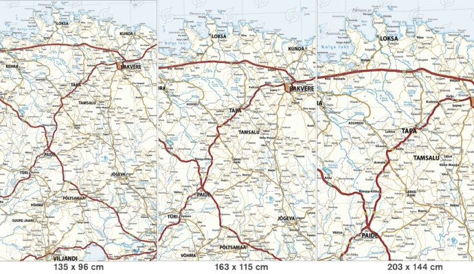 Regio Eesti seinakaart, üldisem