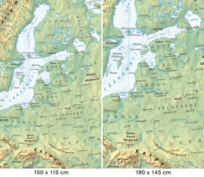 Euroopa üldgeograafiline seinakaart Regio