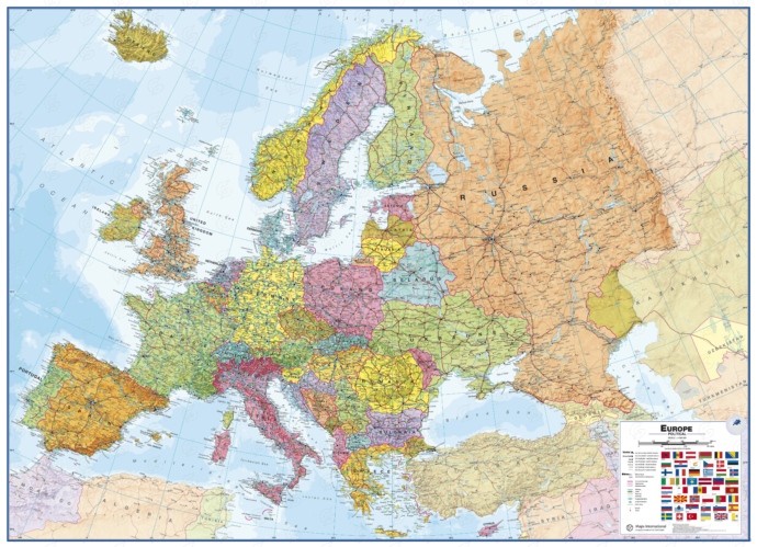 Euroopa poliitiline kaart Maps International