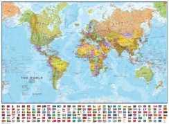 Maailma poliitiline kaart, lippudega