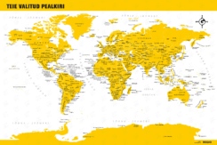Regio maailma reisikaart, kollane