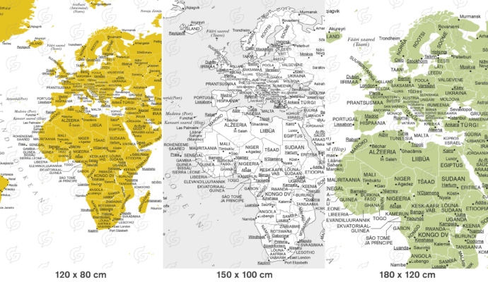 The word travel map Regio