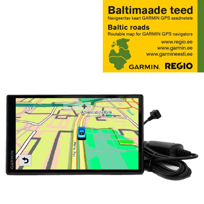 Regio road map of Baltic States for Garmin GPS