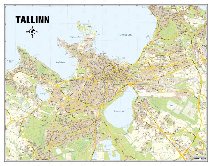 Wall map of Tallinn