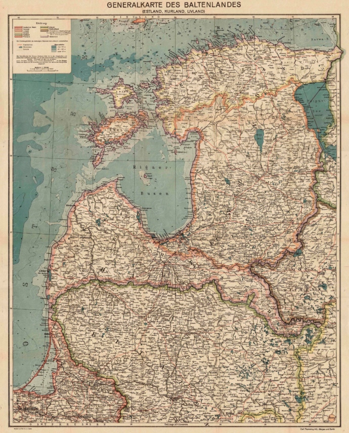Generalkarte des Baltenlandes 1917