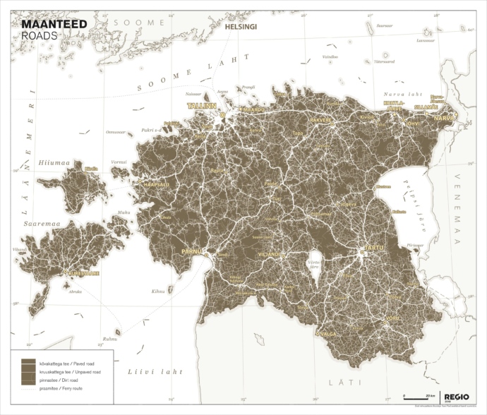 Rahvusatlas Eesti maanteed