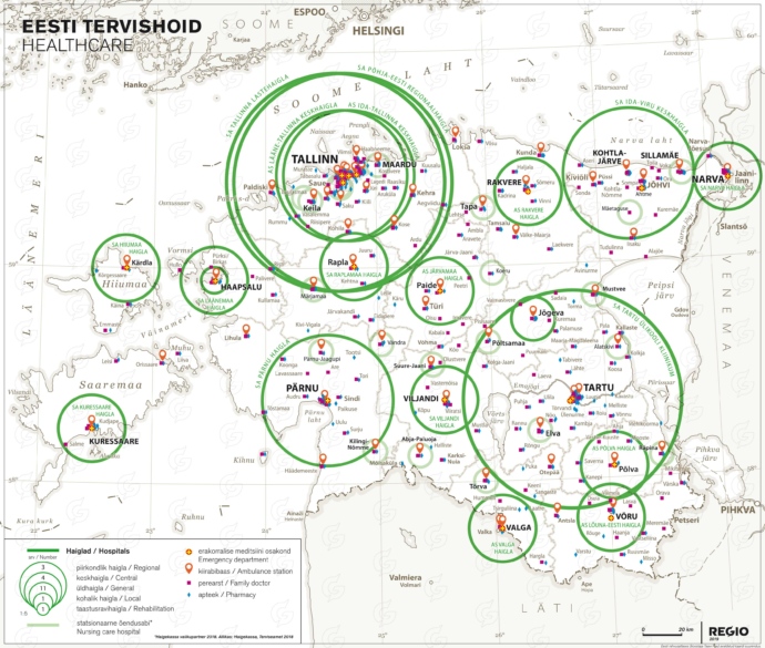 Rahvusatlas Eesti tervishoiuteenused