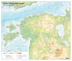 Rahvusatlas Eesti üldgeograafiline kaart