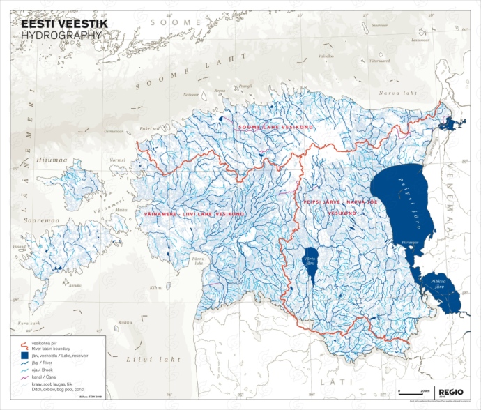 Rahvusatlas Eesti veestik: Jõed ja järved