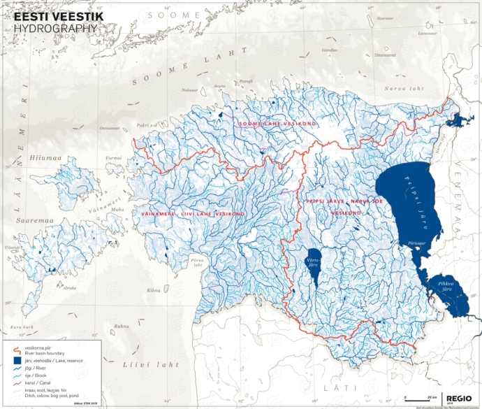 Rahvusatlas Eesti veestik: Jõed ja järved