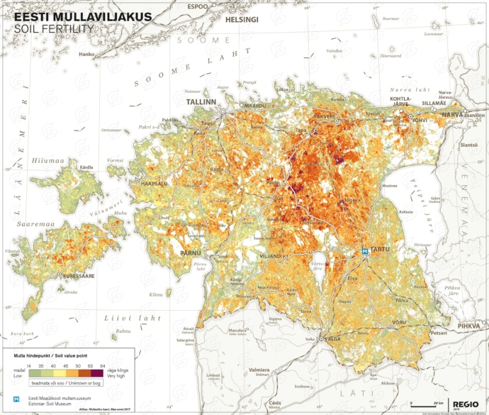 Rahvusatlas Eesti muldade viljakus