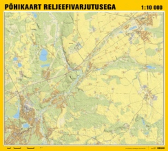 Eesti põhikaart reljeefivarjutusega