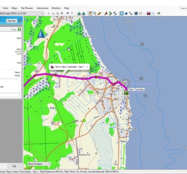 Kaart - Garmin BaseCamp