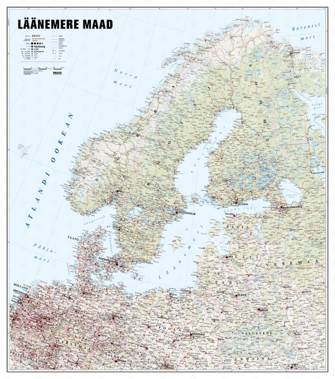 Baltic Sea Countries wall map