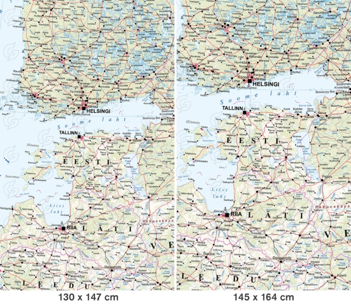 Baltic Sea Countries wall map