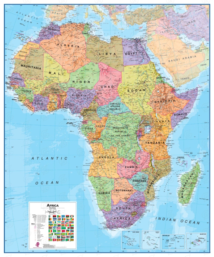 Aafrika riikide kaart Maps International