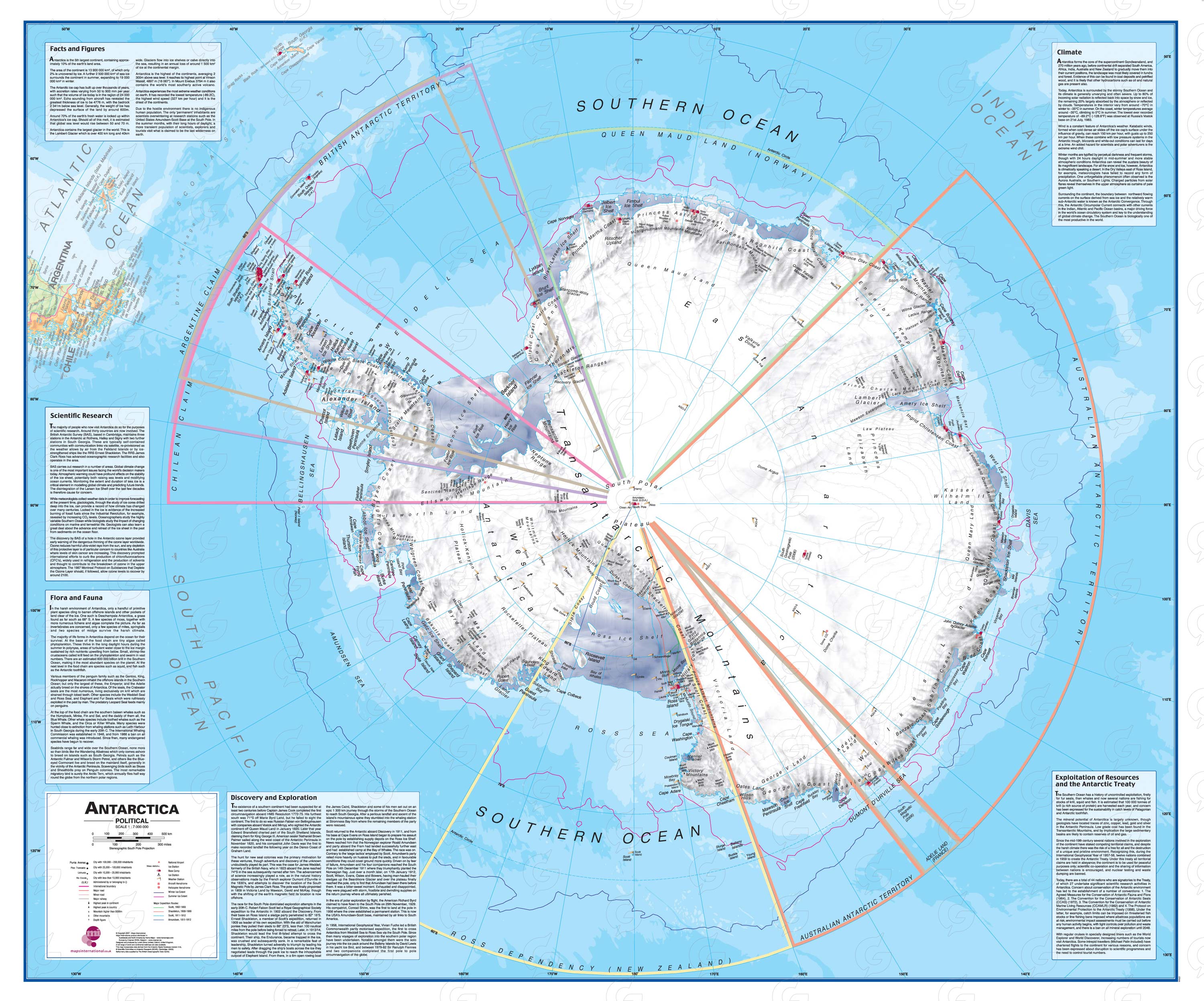 Широту южного океана. Антарктика на карте. Южный океан на карте Антарктиды. Южный антарктический океан на карте.