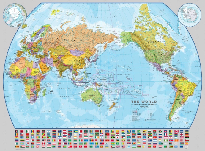 Maailma riigid, keskmes Vaikne ookean, Maps International