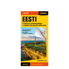 Estonian road map with cycling routes