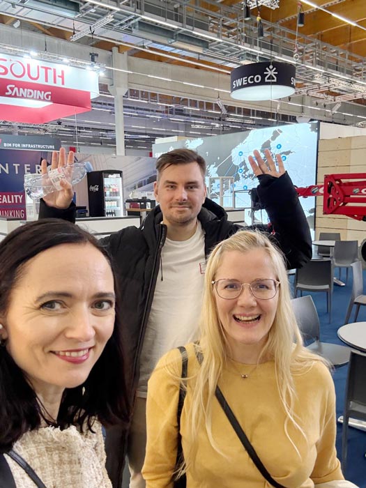 Birgit, Helle ja Kaspar Intergeo 2025 Frankfurdis