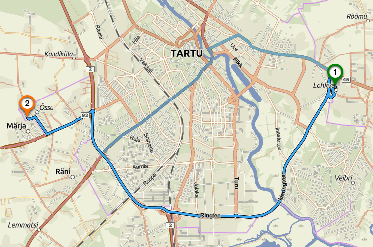 Kiireim ja lühim tee Lohkvast Õssusse