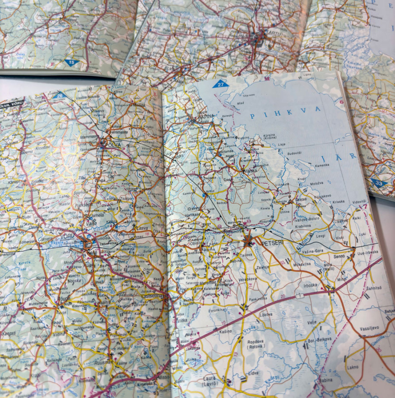 Eesti teedeatlas teede kaardid