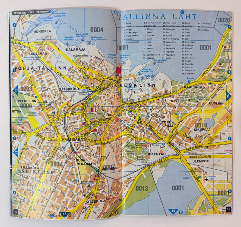 Tallinna atlase Tallinna kaart