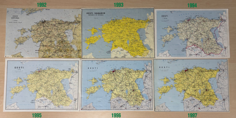 Regio A4 Eesti kaart 1992-1997