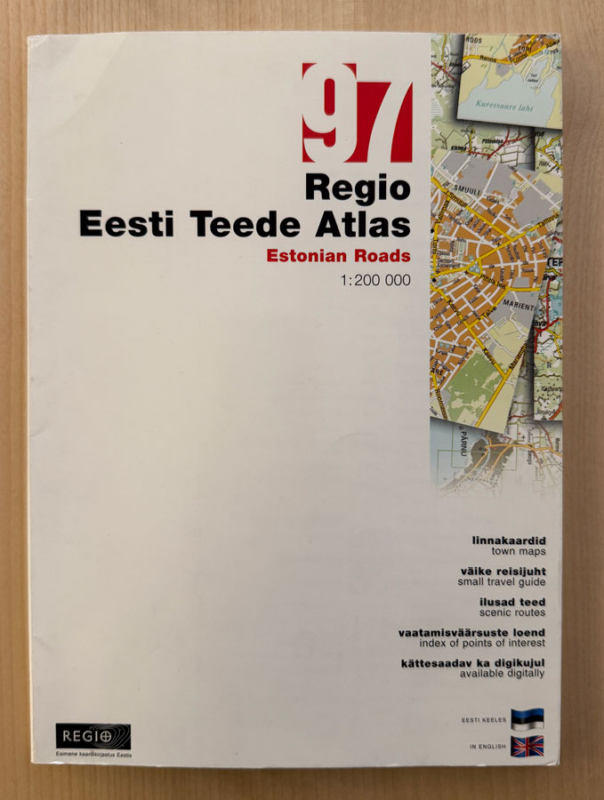 Regio Eesti teedeatlas esikaas 1:200000
