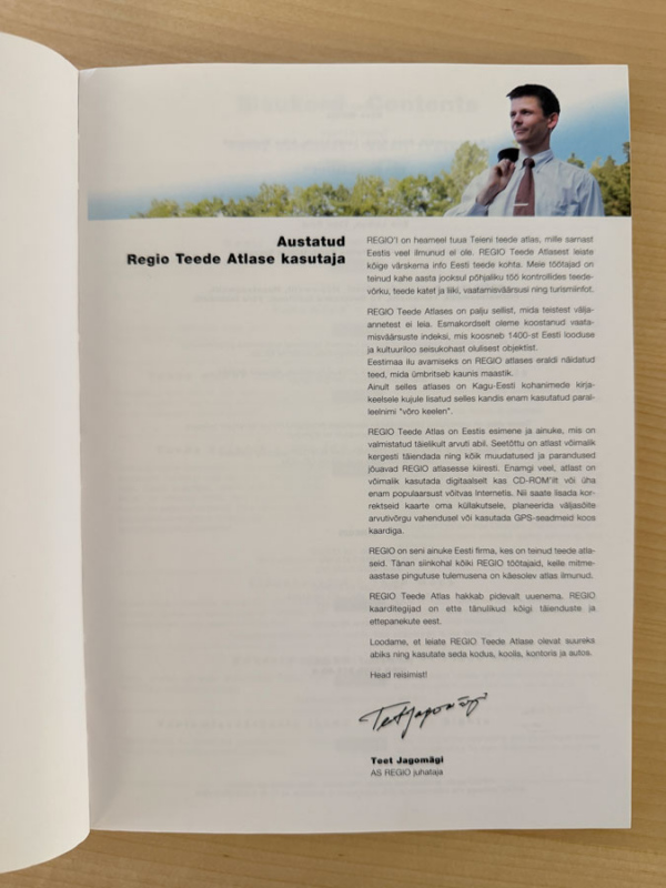 Regio Eesti teedeatlas 1:200000 eessõna