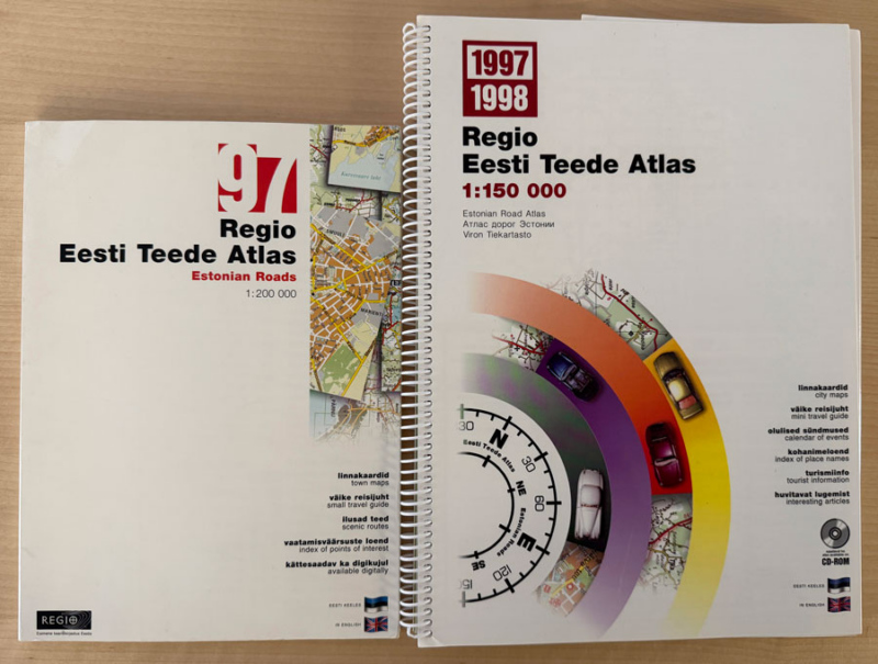 Regio Eesti teedeatlas esikaaned - 1:200000 ja 1:150000